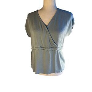 Susan Betro Womens Blouse in Sage Size L